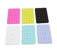 Hidyliu Suction Phone Case Mount 6pcs Silicone Non Slip Phone Holder for Hands Free Use on Mirrors and Shower Stalls