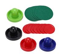 Hidyliu Table Hockey Accessory Set Hard Plastic Pushers and Pucks Replacement for Competitive Play 12 Count
