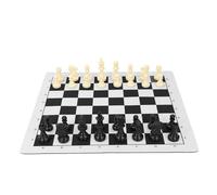 Hidyliu Travel Chess Board Game Set Premium Standard Folding for Kids Adults Compact Lightweight Rubber 35x35cm 32 Pieces
