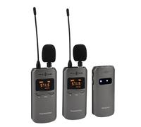 Hidyliu UHF Wireless Lavalier Microphone System for DSLR and Phone High Fidelity Sound Recording Ideal for Interviews 2 Units