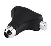 Hidyliu Universal Fit Hand Stitched Leather Gear Shift Knob Cover Durable Automatic Car Replacement for All Vehicles Black