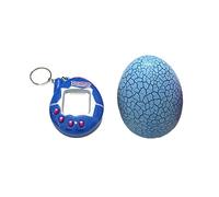Hidyliu Virtual Digital Pet Game Machine Portable Plastic Toy for Kids for Travel, Outdoor Activity 2.4in (Blue)