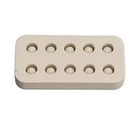 Hidyliu Wax Queen Grafting Cups Silicone Mold Queen Bee Grafting Cup Silicone Mold Beekeeping Beeswax Queen Cell Cups Making Mold (2 Rows 96x48x14mm)