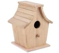 Hidyliu Wood Bird House Breeding Box for Small Birds, Hanging Design with Stand, Perfect for Parrots and Budgerigars, Made of Sturdy Wood, Size 17 X 11 X 12 Cm