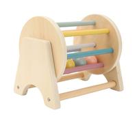 Hidyliu Wooden Rattle Rolling Educational Logic Thinking Toy for Toddler, Hand Eye Coordination Development, Safe Basswood Material