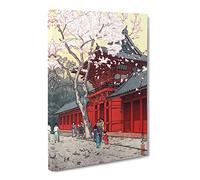 Hie Shrine By Toshi Yoshida Canvas Print | Gallery Wrapped 30mm Frame Wall Art | 24x16 inches | Ready to Hang | Asian Picture | Living Room Bedroom Lounge Office