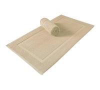 Hieftan - Bath Mat 100% Pure Cotton Highly Absorbent | Soft Washable Shower Floor Towel | Egyptian Cotton Terry Toweling Bathroom Mat | Size 50X70 (begie)