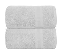 Hieftan Towels Bath Sheet Set - 100% Cotton Pack of 2 Jumbo Extra Large Bath Sheets Towel 600gsm Highly Absorbent Rapid Dry Super Sheets for Bathroom 180 X 90 cm (White)