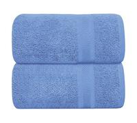 Hieftan Towels Bath Sheet Set - 100% Cotton Pack of 2 Jumbo Extra Large Bath Sheets Towel 600gsm Highly Absorbent Rapid Dry Super Sheets for Bathroom 180 X 90 cm (Cobalt)