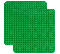 Hiegvor Large Building Plate 38.4 x 38.4 cm, Duplo Classic Large Building Plate, Construction, Toy for Preschool Children, Green (Pack of 2)