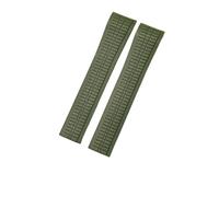 HIEHGN 21mm Colorful Silicone Rubber Watchband For Patek Watch Strap for Aquanaut Philippe Series 5164a 5167a Butterfly Buckle Men,Dark green, No buckle,21mm
