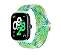 HIEHGN Braided Nylon Band for Redmi Watch 5 4 Strap Solo Loop Adjustable Sport Bracelet for Xiaomi for Mi Band 9 8 Pro Belt, Colorful Green,For Mi Band 9 8 Pro