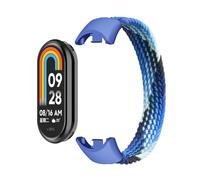 HIEHGN Braided Solo Loop for Xiaomi Mi Band 8 9 Strap accessories Elastic Nylon Watchbands Replacement correa bracelet for Miband 8 NFC,dazzling blue,For Miband 8 9 L