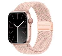 HIEHGN For iwatch strap magnetic nylon braided For S10 elastic rainbow watch strap,Starlight Pink,42/44/45/49mm【S10】 46mm