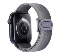 HIEHGN Nylon Strap For watch band 45mm 40mm 44mm 41mm 49mm 38mm Elastic carbon bracelet For iWatch series 9 8 7 6 3 se Ultra 2 bands, gradient grey,45mm/46mm/49mm