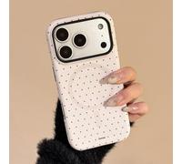 HIEHGN Polka Dots Love Heart Bracket Phone Case for iPhone 17 Air 16 15 14 13 12 mini 11 Pro Max Shockproof Hard Cover,only case,For iPhone 15 Plus