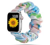 HIEHGN Scrunchie Strap for watch band 10 42mm 46mm 40mm 41mm 45 44 38 Elastic Nylon bracelet foriwatch series for ultra2 4 5 6 7 8 9 SE,Butterfly blue,45/49mm S