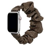 HIEHGN Scrunchie Strap for watch band 10 42mm 46mm 40mm 41mm 45 44 38 Elastic Nylon bracelet foriwatch series for ultra2 4 5 6 7 8 9 SE,Yellow black gold,38 40 41mm L