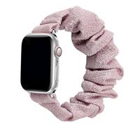 HIEHGN Scrunchie Strap for watch band 10 42mm 46mm 40mm 41mm 45 44 38 Elastic Nylon bracelet foriwatch series for ultra2 4 5 6 7 8 9 SE,pink red gold,45/49mm S