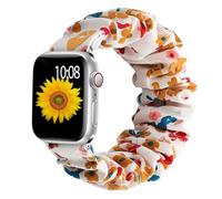 HIEHGN Scrunchie Strap for watch band 10 42mm 46mm 40mm 41mm 45 44 38 Elastic Nylon bracelet foriwatch series for ultra2 4 5 6 7 8 9 SE,Butterfly gold,42/44mm L