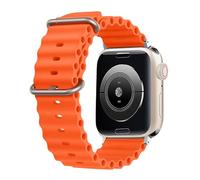HIEHGN Silicone Ocean strap for watch band Series Ultra 9 8 7 6 5 4 10 SE for iwatch bracelet 42mm 44mm 45mm 49mm 40mm 41mm 46mm band,orange,42/44/45/46/49mm
