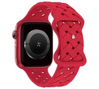HIEHGN Silicone Strap for Watch Band Ultra 2 49mm 46MM 44mm 42mm 40 41mm Sport Breathable Bracelet For IWatch Series 9 8 7 6 SE 5,red,38 40 41mm S10,42mm