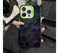 HIEHGN Visual 3D honeycomb phone case for IPhone 17 Air 16 15 14 13 12 Pro Max Plus 17Air 17Pro 16Prodrop protectio,green,for iPhone 15PIUS