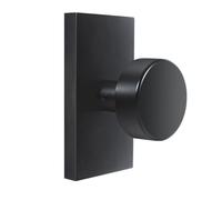 HIEMEY Matte Black Interior Door Knob, Modern Passage Rectangle Door Handles for Hall and Closet