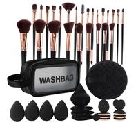 Hiemible Brush Set Make Up, Professional Contour Brush With Bag | Travel Organization for Offices Everyday Holiday Christmas Wedding Home Vanity Bridal