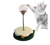 Hiemible Cat Treat Dispenser - Cat Puzzle Feeder Enrichment Toy - Anti-Gulping Pet Ball for Feeding Boredom Reduction Kitten Development Swatting Hunting Biting