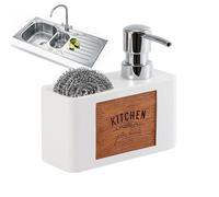 Hiemible Dish Soap Dispenser | Leak Proof Pump Bottle Holder | Bathroom Soap Dispenser | for Kitchen Sink Bathroom Counter Farmhouse Home Room Indoor Wall