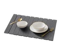 Hiemible Drying Mat - Diatomaceous Earth Foldable Mat for Drying Dishes,Diatomaceous Earth Absorbent Pad Foldable Tray, Non-Slip Drainer for Farmhouse Cafe RV, Commercial
