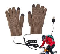 Hiemible Heated Work Gloves - USB Plug-in Heating Hand Mittens,Rechargeable Heated Gloves - Three Temperature Settings for Men Women Winter Sports Cycling Skiing