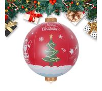 Hiemible Inflatable Christmas Decorations - Red Giant PVC Blow Up Balls Ornaments | Party Supplies Decorative Pendant for Backyard Yard Garden Lawn Courtyard Porch Window Door Patio Events