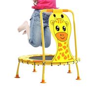 Hiemible Kids Trampoline,40 Inch Giraffe Pattern Workout Equipment - with Foam Handle Small Trampoline 440lbs Capacity,for Boys Ages 1-6 Fitness Jumping Backyard Play
