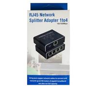 Hiemible Network Splitter, 1-To-4 High-Speed Gigabit Adapter, Ethernet Cable Splitter, Coupler for Desktop Computer Home Work Business PC TV Box Router