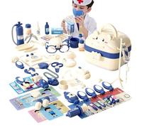 Hiemible Pretend Play Doctor Set | Pretend Doctor Playset For Kids In Suitcase Design - Role Play Set, Kids Playset, , Multi-Functional, Lighting And Sound - For Boys