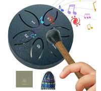 Hiemible Rain Drum for Outside | 3 Inch 6 Notes Steel Tongue Music Rain Drum | Educational Hand Percussion Instrument for Soothing Meditation Mindfulness Practice Relaxation Yoga Adults Beginners