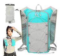 Hiemible Running Water Vest - Reflective Running Hydration Backpack - Adjustable Sports Bag with 1.5L Water Bladder Breathable for Outdoor Riding Trekking Camping Cycling Workout Travel Fishing