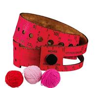 Hiemible Sewing Measuring Tool,Sewing Wrist Ruler Leather Wrap - Yarn Storage Sizer Tool,for Knitting Crocheting Crafting Weaving Stitching