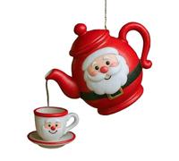 Hiemible Teapot Ornaments for Christmas Tree, 2D Acrylic Tea Pot Christmas Decorations, Rustic Bag Charm Home Decor for Wall Indoor Outdoor Garden Yard Window Shelf Car Fireplace Office Room