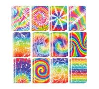 Hiemible Tie Dye Pocket Pads,24-Pieces Motivational Small Notebooks | Tie Dye Stationery Supplies Party Favors for Thanksgiving Friendship School Office Home Birthday