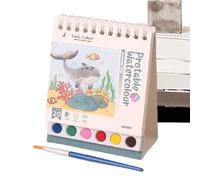 Hiemible Watercolor Book for Kids, Drawing Sketchbook with Paint Brush, Drawing Workbook Painting Sketchbook, Portable Airplane Activities for Toddler Children