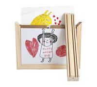 Hiemible Wooden Craft Frames | Unfinished Wooden Photo Frame | Unfinished Wall Art Home Decor, Versatile Standing or Hangings Craft Photo Frame for Bedroom Kids Room