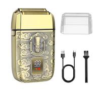 HIENA PRO Professional Foil Shaver for Men, Cordless Bald Head Precision Trimmer, Electric Razor, Double Foil Trimmer with LED, USB Charging, Perfect Gifts for Men