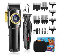 HIENA PRO Professional Hair Clippers and Trimmer Set for Men Complete Hair Cutting Kit Electric Barber Set Cordless Hair Cutting Machine Kit with LED Display