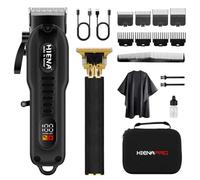 HIENA PRO Professional Hair Clippers Men, Cordless Hair Clipper for Barber Clippers and Trimmer Set LED Display Hair Cutting Kit for Home (Black22)