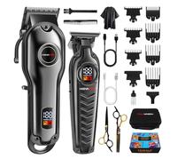 HIENA PRO Professional Hair Clippers Men Electric Hair Clipper Set for Barber Kit Hair Clipper and Trimmer Set Full Barber Clipper Set with LED Display