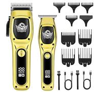 HIENA PRO Professional Hair Clippers Men Electric Hair Clipper Set for Barber Kit Hair Clipper and Trimmer Set Full Barber Clipper Set with LED Display