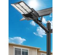 HIEPOCK 8000W Solar Street Lights Outdoor,Commercial Parking Lot Lights Dusk to Dawn IP67,Solar Outdoor Light with Motion Sensor and Remote Control,Security Flood Lights for Yard,Basketball Court